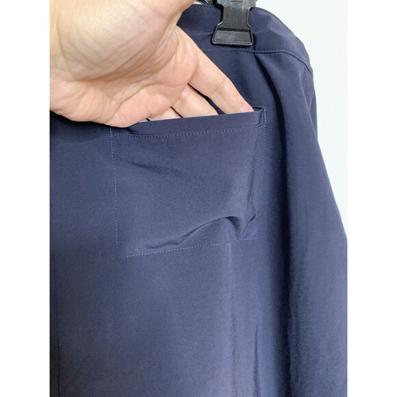 Chicos Dark Navy Blue Pants Snaps Stretch Sz 2.5 / 14 / L - Picture 2 of 7